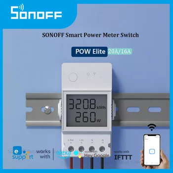 SONOFF Pow Elite 16A/20A Измеритель мощности Wifi Smart Switch Модуль Энергопотребления ЖК-экрана Работает с Alexa Google Home Alice