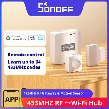 SONOFF RF Bridge R2 433 МГц Шлюз DW2 PIR3 Датчик Движения Двери Окна Голосовое Управление Smart Scene через eWeLink Google Home Alexa