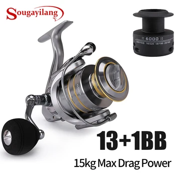 Sougayilang 13 + 1BB Спиннинг для Рыболовных Катушек с Максимальным Сопротивлением 8 кг со Свободной Катушкой для Спиннинга Pesca Рыболовные Принадлежности