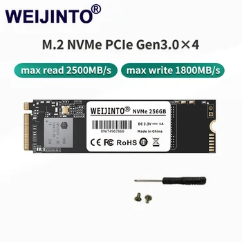 SSD M2 NVMe 256 ГБ 128 ГБ 512 ГБ 1 ТБ Внутренний твердотельный накопитель WEIJINTO M.2 PCIe для настольных компьютеров