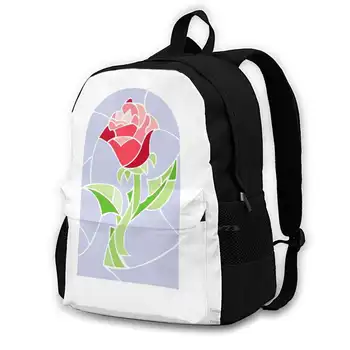 Stain Glass Rose - дорожный рюкзак для ноутбука, модные сумки 2017 Beauty Beast в тематике Stain Glass Rose.
