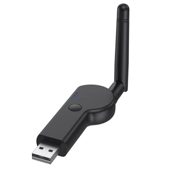 USB адаптер Bluetooth 5.2 аудиопередатчик Bluetooth 3,5 мм Внешняя антенна Компьютерный аудиоадаптер