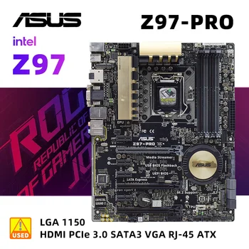 Z97 Комплект материнской платы ASUS Z97-PRO + I3 4170 LGA 1150 DDR3 32 ГБ PCI-E 3,0 USB3.0 M.2 4 × SATA III VGA ATX для процессоров I5-4570S