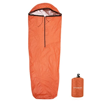 Аварийный Спальный мешок TOMSHOO, Легкий водонепроницаемый Термоотражающий Тепловой Спальный мешок, Сверхлегкий Портативный Спальный мешок
