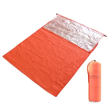Аварийный спальный мешок Легкое водонепроницаемое тепловое аварийное одеяло Снаряжение для выживания на открытом воздухе для кемпинга пеших прогулок и альпинизма