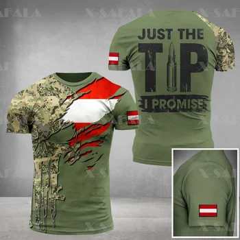 АВСТРИЙСКИЙ солдат-ВЕТЕРАН, Флаг страны, высококачественная футболка с 3D-принтом, Летний мужской женский повседневный топ-7