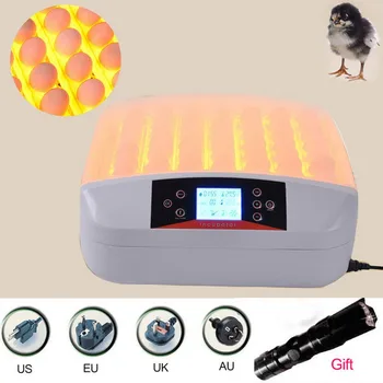 Автоматический брудер на 56 яиц Цифровой Полностью автоматический инкубатор для яиц с регулятором температуры и влажности легкой домашней птицы цыпленка утки