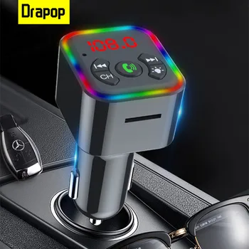 Автомобильный Bluetooth-Передатчик Drapop 5V 3.1A Прикуриватель Автомобильное Зарядное Устройство Громкая Связь MP3-Плеер Fm-передатчик Аудиоприемник