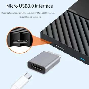 Адаптер USB C к Micro B USB3.0 Type C Женский к Micro B Мужской Быстрая Зарядка USB Micro 3.0 к Type C Сверхскоростная для жесткого диска