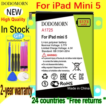 Аккумулятор DODOMORN Для iPad Mini 5 Mini5 A2133 A2124 A2125 A2126 A1725 Замена планшета Высокого Качества + Номер для отслеживания