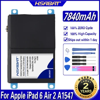 Аккумулятор HSABAT A1547 емкостью 7840 мАч для iPad 6 Air 2 Батареи A1566 A1567