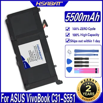 Аккумулятор HSABAT B31N1336 для ASUS VivoBook C31-S551 S551L S551LB S551LA R553L R553LN R553LF K551L K551LN V551L V551LA Батареи
