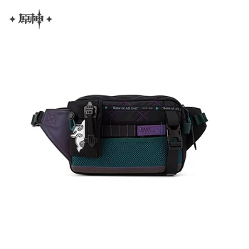 Аниме-игра Genshin Impact Xiao Fashion Косплей Черно-Зеленый Рюкзак, сумка через плечо, сумка для одиночного путешествия, сумка-мессенджер на открытом воздухе, подарок фанатам