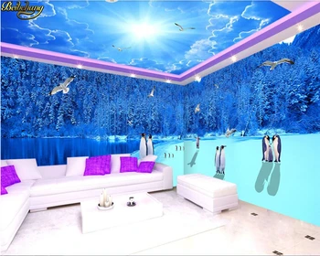 большие настенные обои beibehang на заказ 3D ледниковый мир романтическая тема пространство для всего дома обои для стен домашний декор