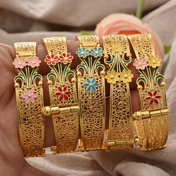 Браслеты африканского золотого цвета для женщин и мужчин, Браслеты из золота и латуни, арабские/Эфиопские ювелирные изделия