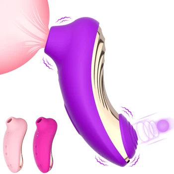 Вакуумный отсос, стимулирующий клитор, женский Мастурбатор, многочастотная вибрация, быстрый оргазм, секс-игрушка для взрослых 2 В 1, Массажер