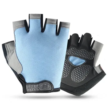 Велосипедные перчатки, гелевые перчатки на полпальца, противоскользящие, защищающие от пота Велосипедные перчатки, Дышащие Противоударные Спортивные перчатки для шоссейных велосипедов MTB