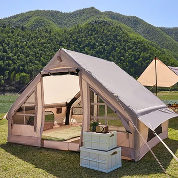 Водонепроницаемая Большая надувная палатка из Оксфордского ПВХ, походная палатка для рыбалки, пеших прогулок, кемпинга, альпинизма, Семейные палатки для дома на 5-8 человек