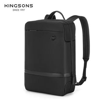 Водонепроницаемый износостойкий рюкзак Kingsons для мужчин, 15,6-дюймовый рюкзак для деловых поездок с ноутбуком, с Usb-портом для зарядки