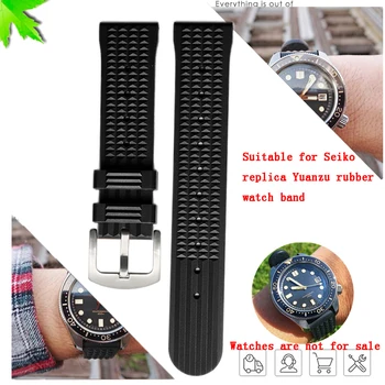 Водонепроницаемый резиновый ремешок для часов Seiko Citizen IWC с вафельным ремешком Браслеты Мужские дайверские силиконовые спортивные часы ремешок 20мм 22мм