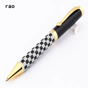 высококачественная белая и черная шариковая ручка для офиса в шахматном порядке