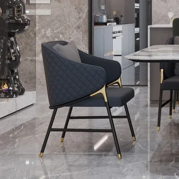 Высококлассный легкий роскошный обеденный стул, простой современный стул для домашнего использования, новый китайский стул для переговоров, тканевый стул для чайного столика