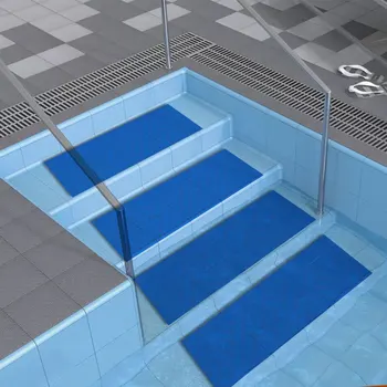 Гибкий коврик для лестницы в бассейн, Износостойкий противоскользящий коврик для ног, защищающий коврик для безопасности лестницы в бассейн для бассейна
