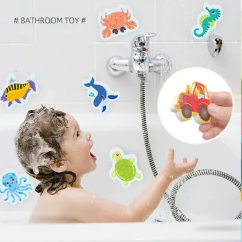 Детские игрушки Игрушки для ванны с животными для детей Пена с буквенным номером Водная игра Детский бассейн Ванная комната Ванна душ Игрушки для девочек и мальчиков