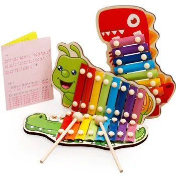 Детские Музыкальные игрушки Деревянный Ксилофон Инструмент для детей Раннего развития мудрости Образовательные игрушки Детские Игрушки