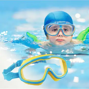 Детские очки для плавания Регулируемые противотуманные очки для плавания для детей, защищающие от ультрафиолета, Не протекающие Очки для плавания для мальчиков и девочек