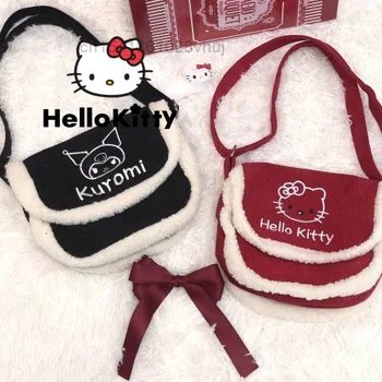 Дизайнерская сумка Sanrio hello kitty, осенне-зимняя сумка для девочек, милая сумочка, студенческая униформа Jk, сумка Lolita Girl Y2k