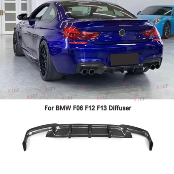 Диффузор Заднего Бампера Автомобиля для BMW F06 F12 F13 640i 650i M Sport M Tech M6 Бампер 2012-2016 Диффузор Для Губ Из Настоящего Углеродного Волокна / FRP