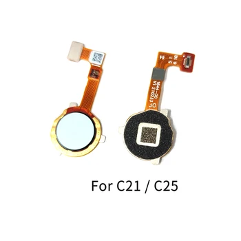 Для Realme C21 C21Y C25 C25Y Кнопка Home Датчик отпечатков пальцев Гибкий кабель Запасные части