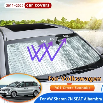 Для Volkswagen Sharan 7N VW SEAT Alhambra 2011 ~ 2022 Автомобильные Окна Солнцезащитные Козырьки На Лобовое Стекло Отражатель Солнцезащитный Козырек Аксессуары