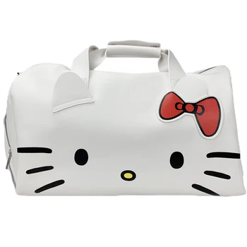 Дорожная сумка Hello Kitty с плечевыми ремнями, сумка для спортивной одежды, женская сумка большой емкости 45 см * 18 см * 34 см