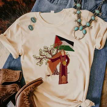Женские дизайнерские футболки Palestine, футболка Y2K, дизайнерская одежда для девочек