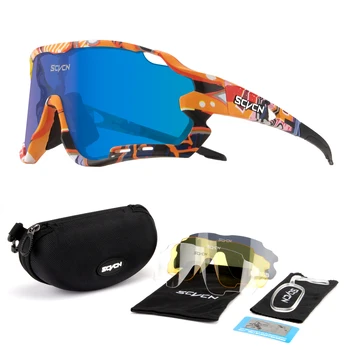 Женщины Мужчины 2023 Велоспорт 4-линзовые Поляризованные очки Велосипед MTB Goggle Езда на шоссейном велосипеде Солнцезащитные очки для вождения Рыбалка Модные очки