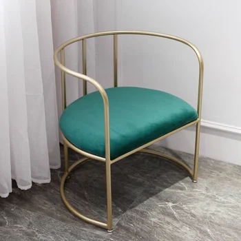 Золотые стулья для гостиной, Одноместное современное скандинавское металлическое кресло, Дизайнерская Расслабляющая Роскошная мебель для дома Poltrona