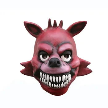 Игровая маска FNAF Freddy Fazebear Chica Foxy Реквизит ужасов для вечеринки на Хэллоуин, Латексные маски для всего лица, Головные уборы