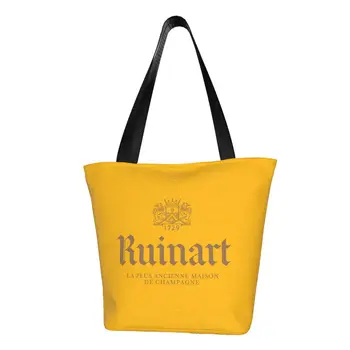 Изготовленная на заказ холщовая хозяйственная сумка с логотипом Ruinart Женская портативная продуктовая сумка-тоут для покупок