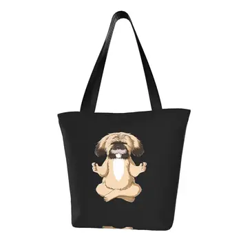 Изготовленные на заказ сумки для покупок для собак Ши-тцу, холщовые сумки для покупок, женские сумки для покупок для щенков, сумки для покупок