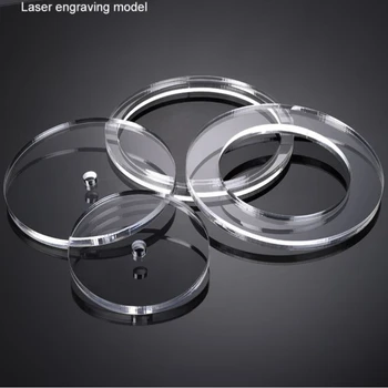 Индивидуальное Прозрачное Акриловое кольцо с круглой пластиной, Круглый лист, Индивидуальный диск из оргстекла, Стекло толщиной 2-10 мм, диаметр 2-500 мм