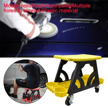 Инструмент для полировки автомобиля, табурет для детализации автомобиля, колеса для стульев, роликовое сиденье с держателем для хранения для проектов полировки воском
