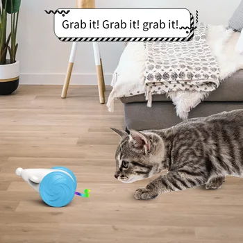 Интерактивные игрушки для кошек со светодиодной подсветкой, игрушки для кошек в помещении, электронная имитационная мышь, котята играют в мяч, крыса