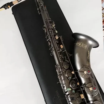 Классический тенор-черный саксофон 992 Bb с настройкой клавиш abalone, резной латунный саксофон, деревянный духовой инструмент с футляром