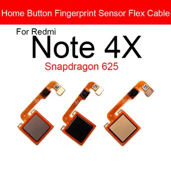 Кнопка Home Гибкий Ленточный Кабель Для Xiaomi Redmi Note 4X Note4X Кнопка Home Со Гибким Кабелем Без Отпечатка пальца Touch ID В Сборе