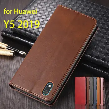 Кожаный чехол для Huawei Y5 2019, флип-кейс, держатель для карт, кобура, чехол с магнитным притяжением, чехол-бумажник Huawei Y5 2019, Fundas Coque