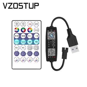 Контроллер WS2812B Bluetooth Music APP Control для Pixel LED Strip Light SK6812 WS2811 WS2812 Ленточные Фонари USB 5V Пульт Дистанционного Управления