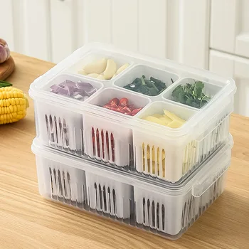 Коробка для хранения зеленого лука, домашняя коробка для консервирования зеленого лука, имбиря и чеснока, Коробка для хранения консервированных продуктов в кухонном холодильнике