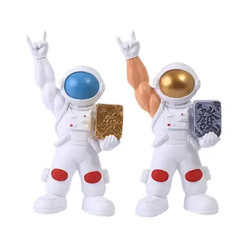 Креативная фигурка астронавта, статуя космонавта из смолы, поделки, фигурка из космического пространства, модель статуи для домашнего рабочего стола, офиса, декора детской комнаты